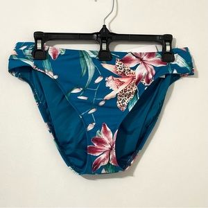 LA BLANCA Flyaway Orchid Caribbean Ruched Sides Bikini Bottoms Size 14